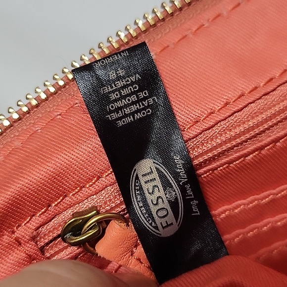 FOSSIL LIPSTICK ERIN SMALL TOPZIP LEATHER CROSSBODY HANDBAG🐹🐹🐹🐹🐹🐹🐹🐹 - Picture 13 of 15